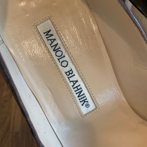 Vintage Manolo Blahnik Brown Suede Heels - Picture 6 of 12